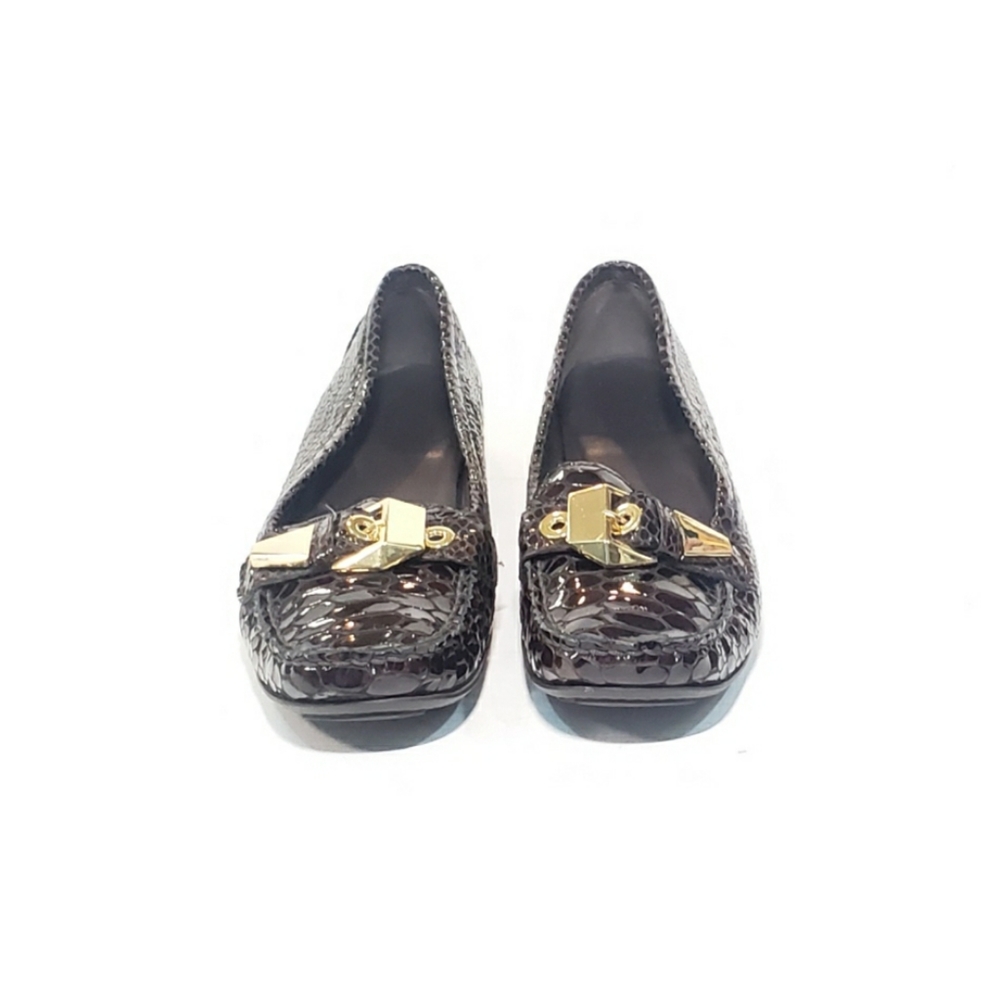 Stuart Weitzman Loafers Flats Patent Leather Snake - image 3